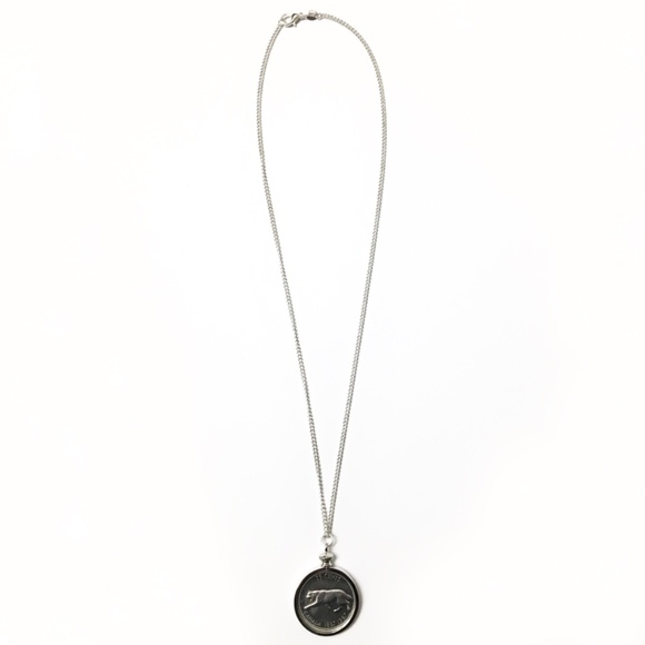 1967 Vintage Silver “Bobcat” Coin Necklace, 18-inch - Picture 3 of 4